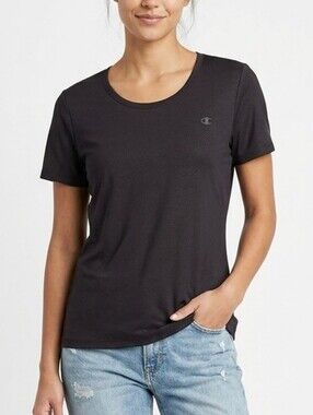 Champion Black Pattern Short Sleeve Top